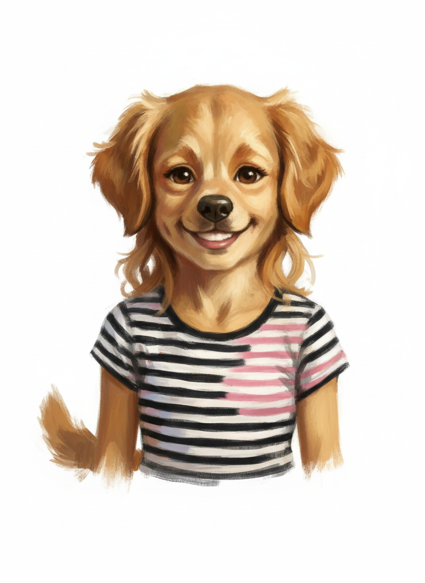 Mary the Pup - Impressionist Painting