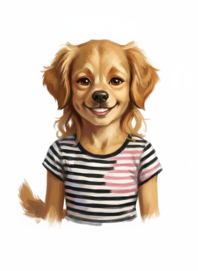 Mary's Doggy Daydreams 🐶 - Impressionist Painting