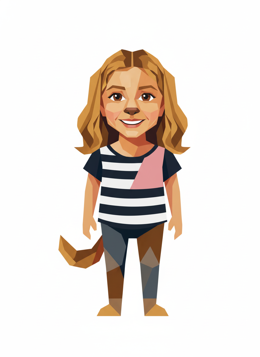 Mary the Pup - Cubist Painting