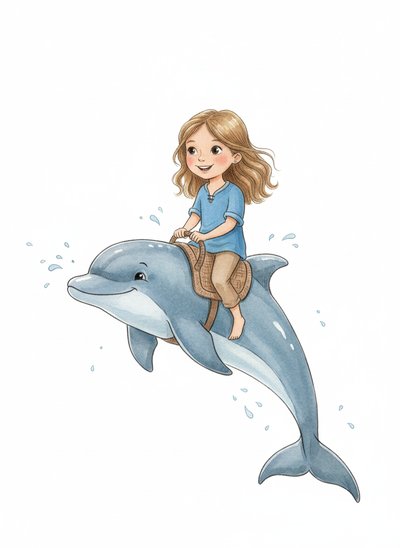 Mary's Dolphin Adventure 🐬 - Gentle Pencil