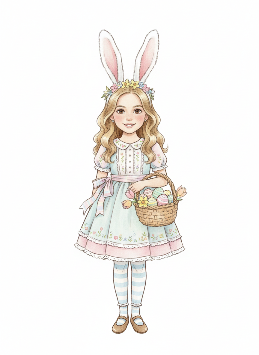 Mary the Easter Bunny - Gentle Pencil