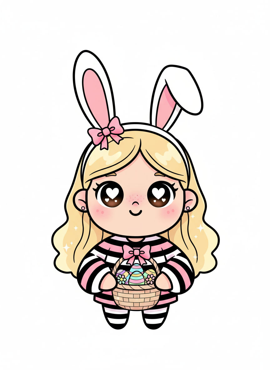Mary the Easter Bunny - Kawaii Cute
