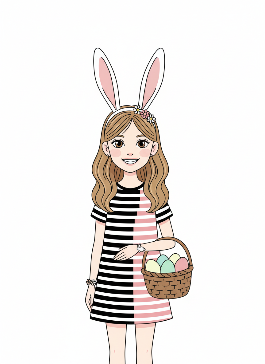Mary the Easter Bunny - Minimalist
