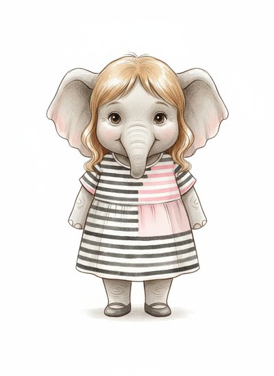 Mary's Elephant Adventure 🐘 - Gentle Pencil