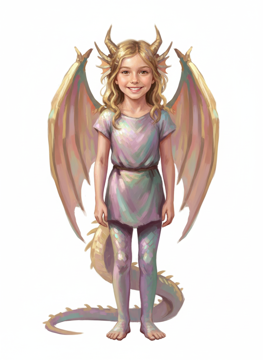 Mary the Dragon - Impressionist Painting