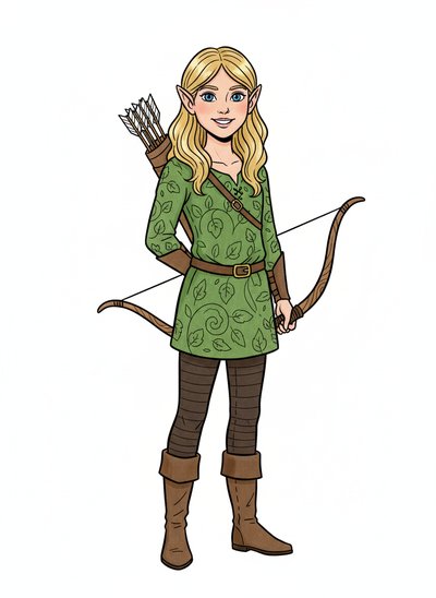 Mary's Elf Adventure 🌿 - Classic Coloring Book
