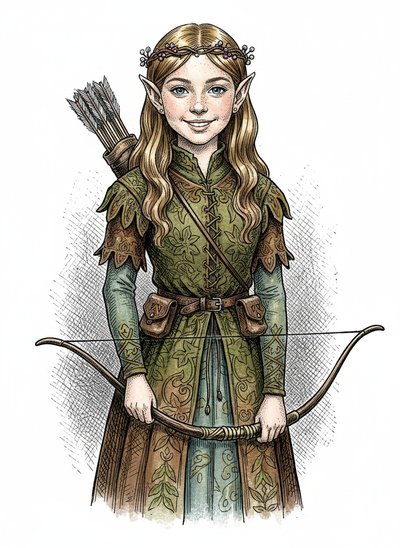 Mary's Elf Adventure 🌿 - Victorian Illustration