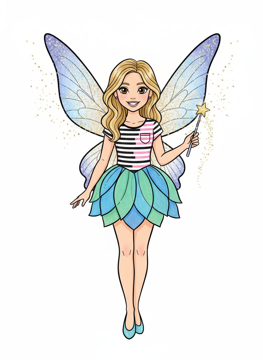 Mary the Sparkling Fairy - Classic Coloring Book