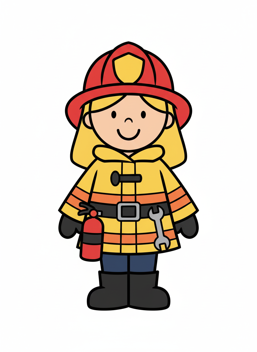 Mary the Firefighter - Preschool Simple