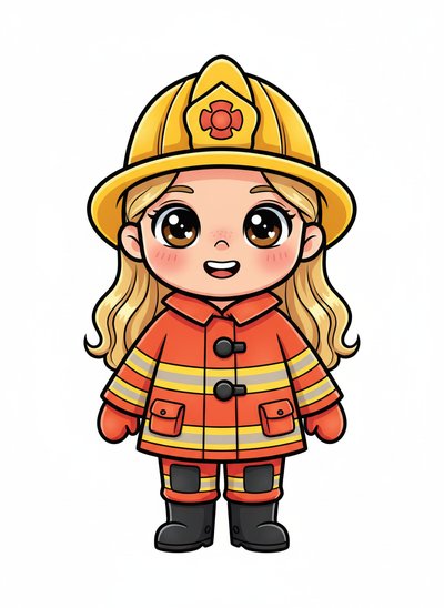 Mary's Firefighting Adventures 🚒 - Kawaii Cute