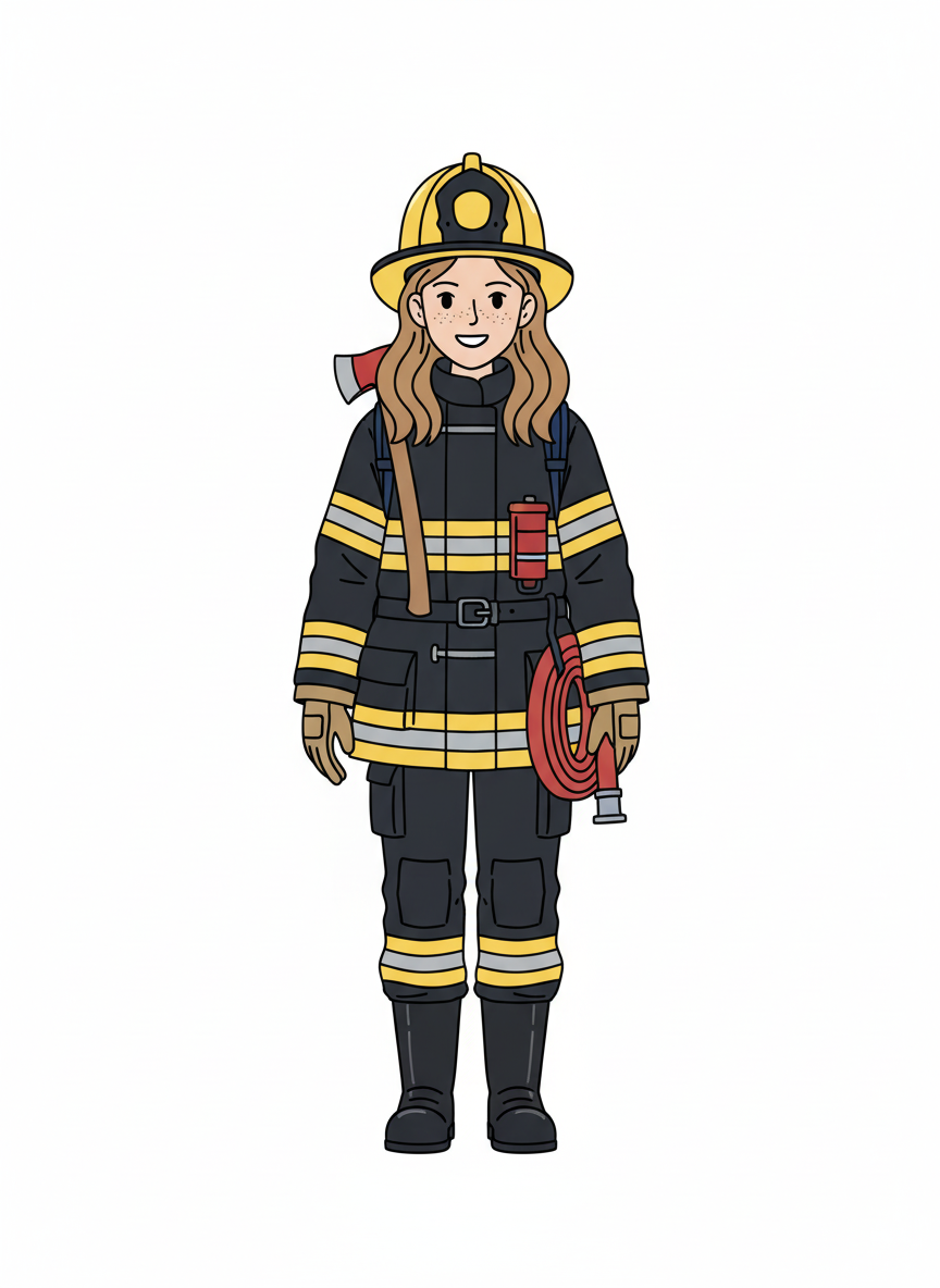 Mary the Firefighter - Minimalist