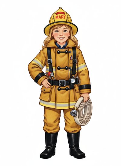 Mary's Firefighting Adventures 🚒 - Vintage Storybook