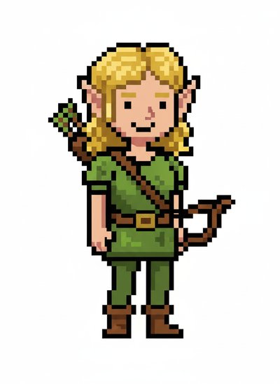 Mary's Elf Adventure 🌿 - Pixel Art