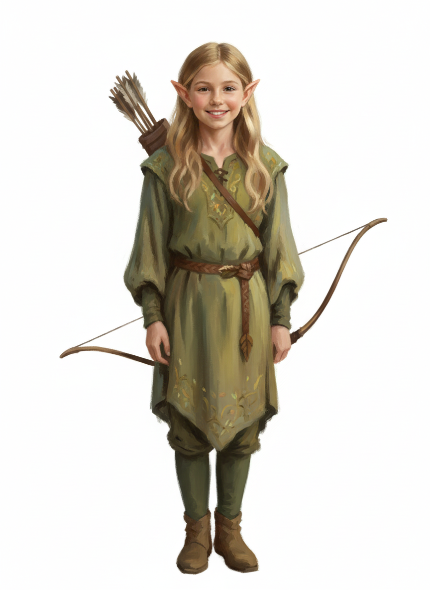 Mary the Woodland Elf - Impressionist Painting