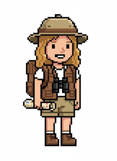 Mary's Adventure Awaits 🌍 - Pixel Art