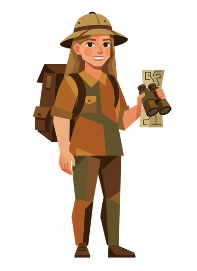 Mary's Adventure Awaits 🌍 - Cubist Painting