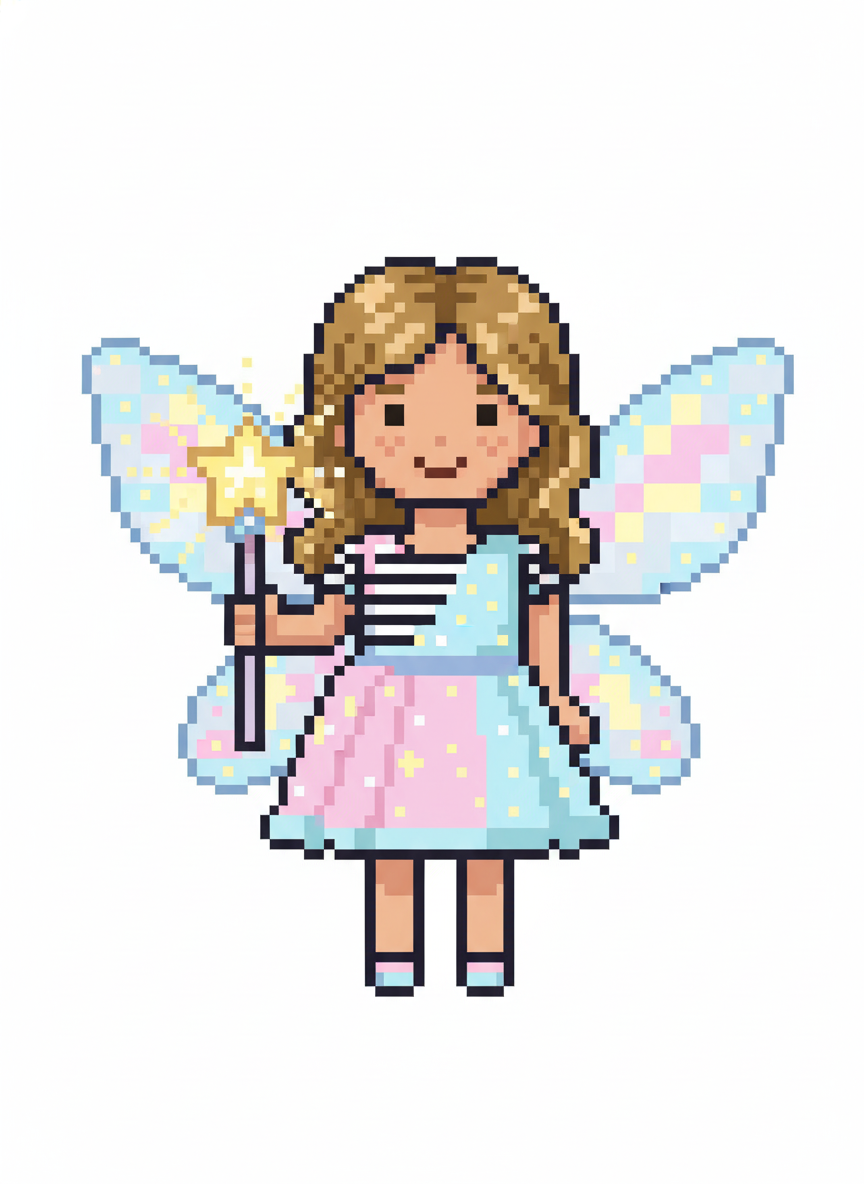 Mary the Sparkling Fairy - Pixel Art