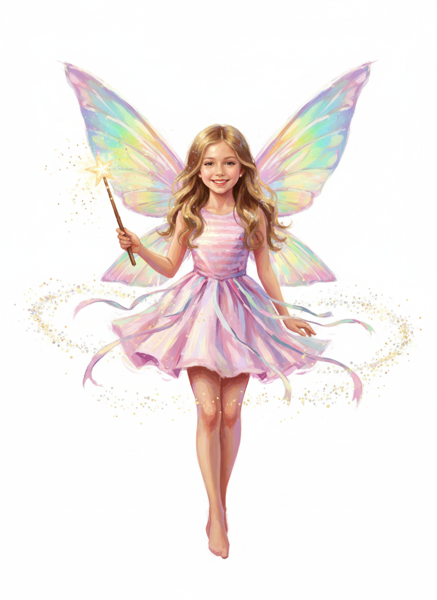 Mary the Sparkling Fairy - Impressionist Painting