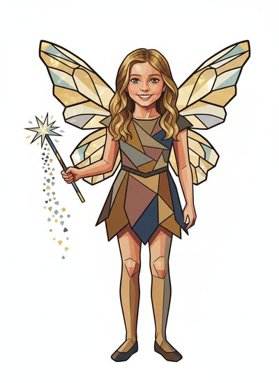 Mary's Fairy Adventure ✨ - Cubist Painting