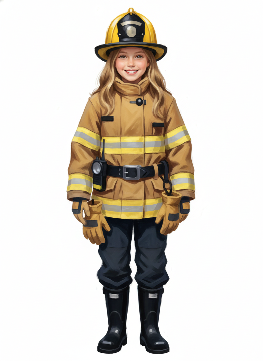 Mary the Firefighter - Impressionist Painting