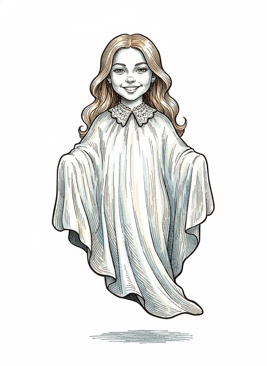 Mary the Happy Haunt - Victorian Illustration
