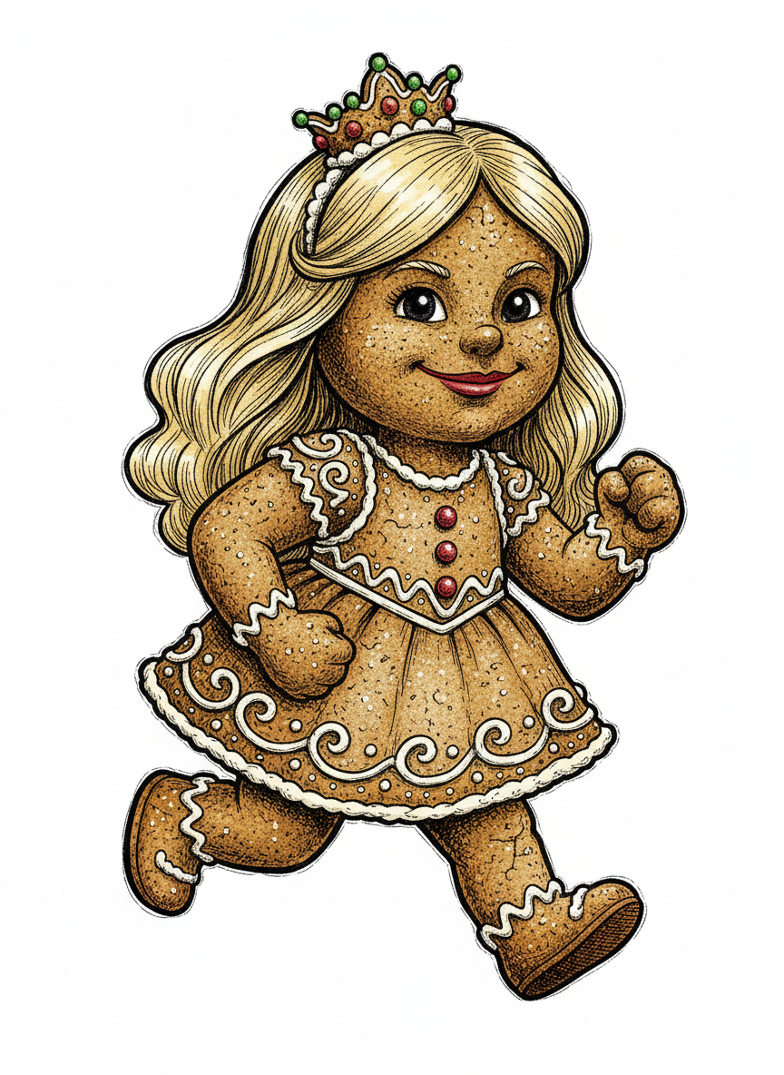 Gingerbread Mary - Victorian Illustration