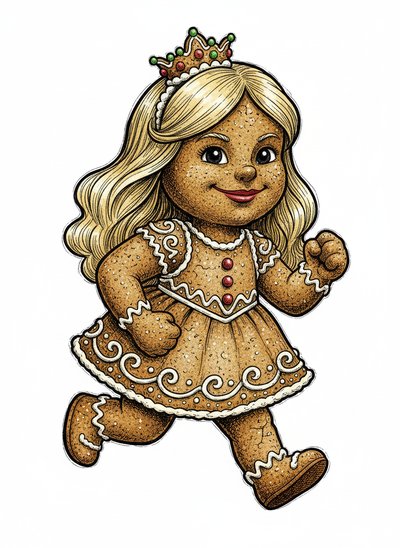 Mary's Gingerbread Adventure 🍪 - Victorian Illustration