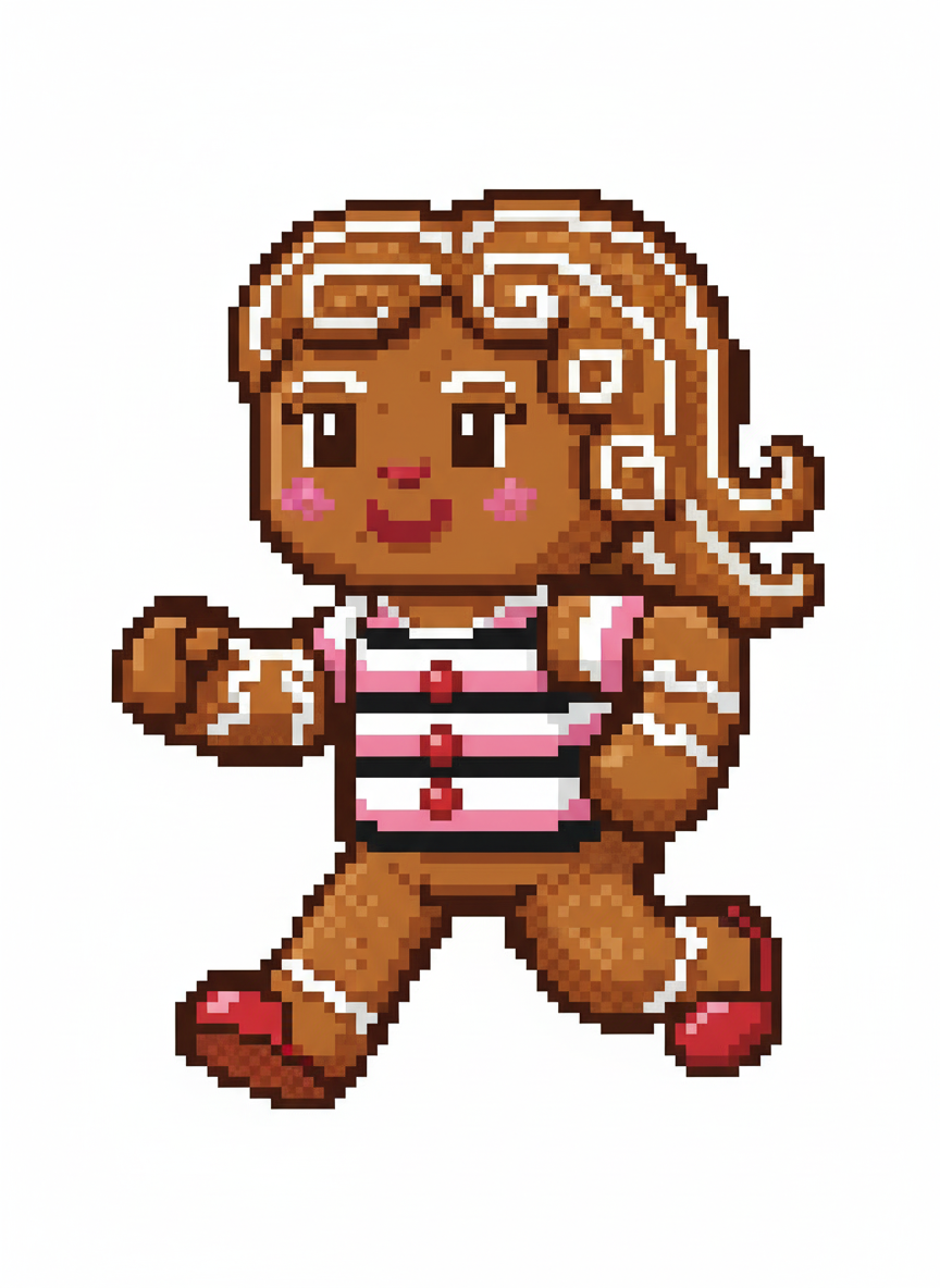 Gingerbread Mary - Pixel Art