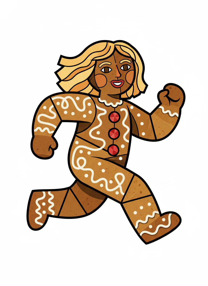 Gingerbread Mary - Cubist Painting