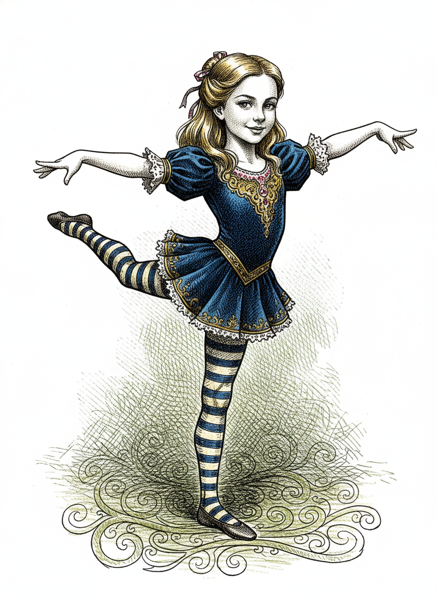 Mary the Gymnast - Victorian Illustration