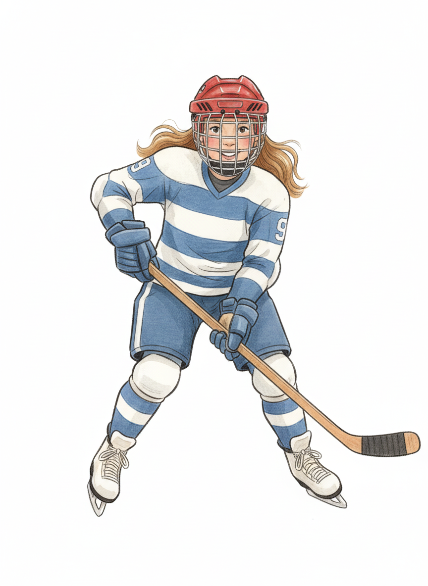 Mary the Skating Star - Gentle Pencil