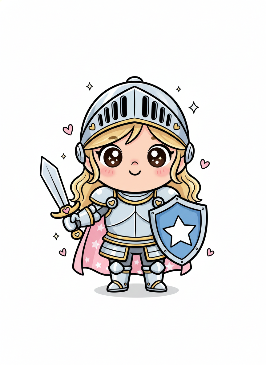 Mary the Brave Knight - Kawaii Cute