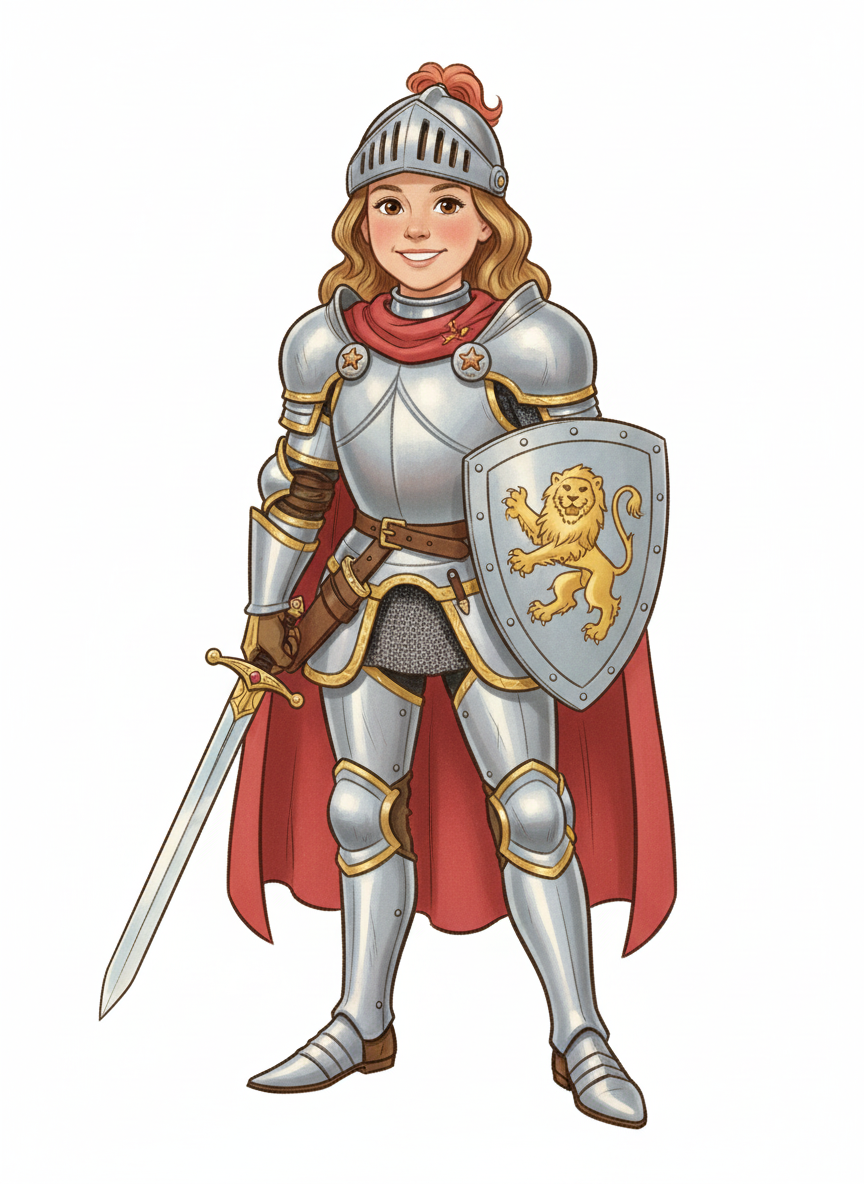 Mary the Brave Knight - Vintage Storybook