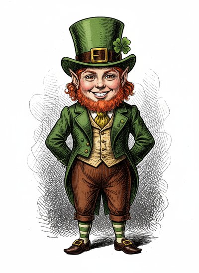 Mary's Leprechaun Adventure 🌈 - Victorian Illustration