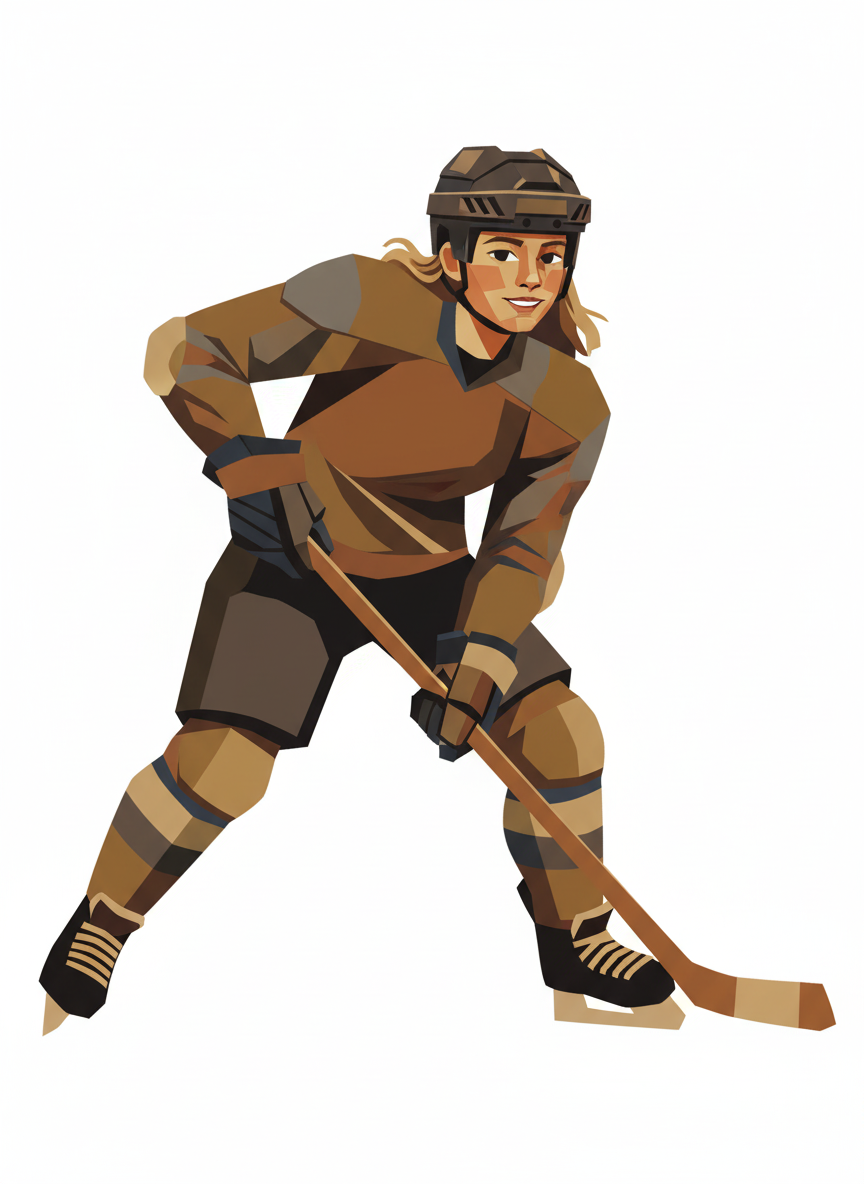 Mary the Skating Star - Cubist Painting