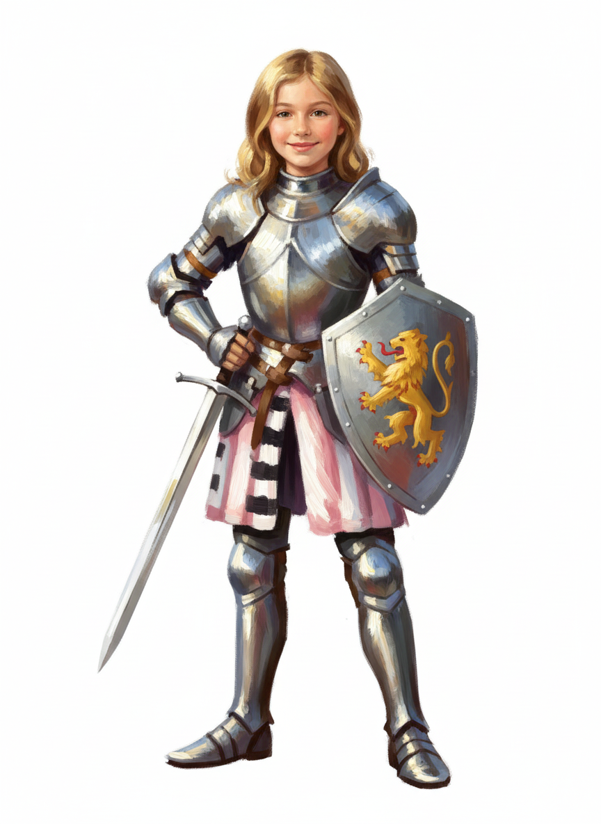 Mary the Brave Knight - Impressionist Painting