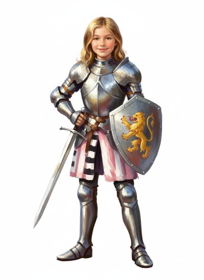 Mary's Knightly Adventure 🌟 - Impressionist Painting