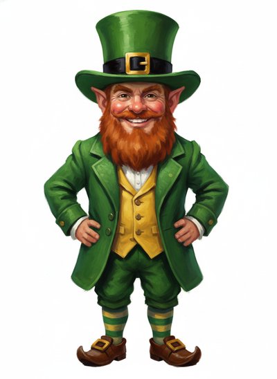 Mary's Leprechaun Adventure 🌈 - Impressionist Painting