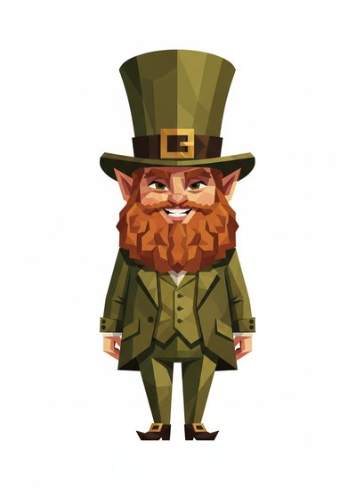 Mary's Leprechaun Adventure 🌈 - Cubist Painting