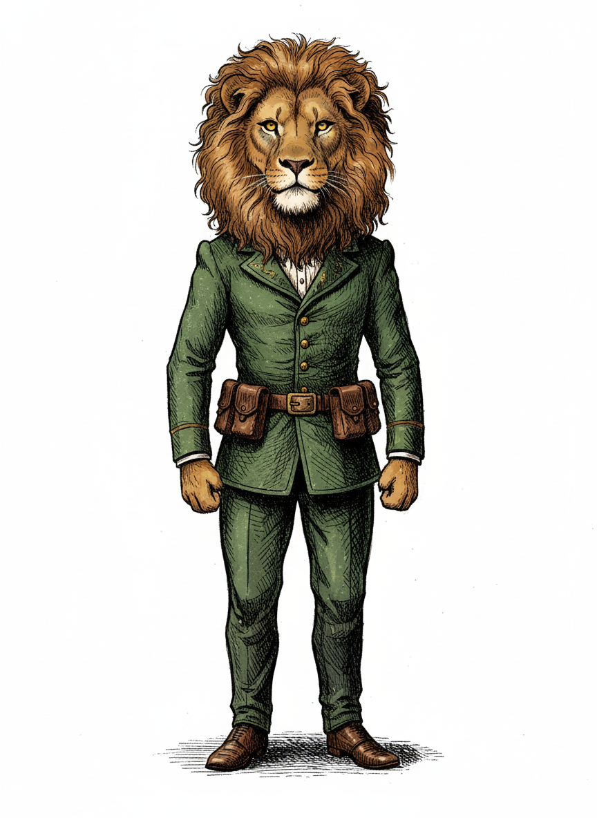 Lionheart Mary - Victorian Illustration