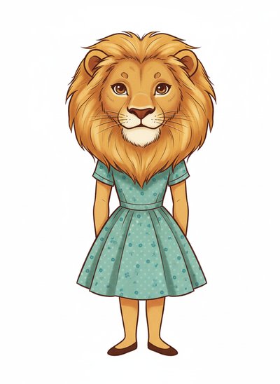 Mary Roars as a Lion 🦁 - Vintage Storybook