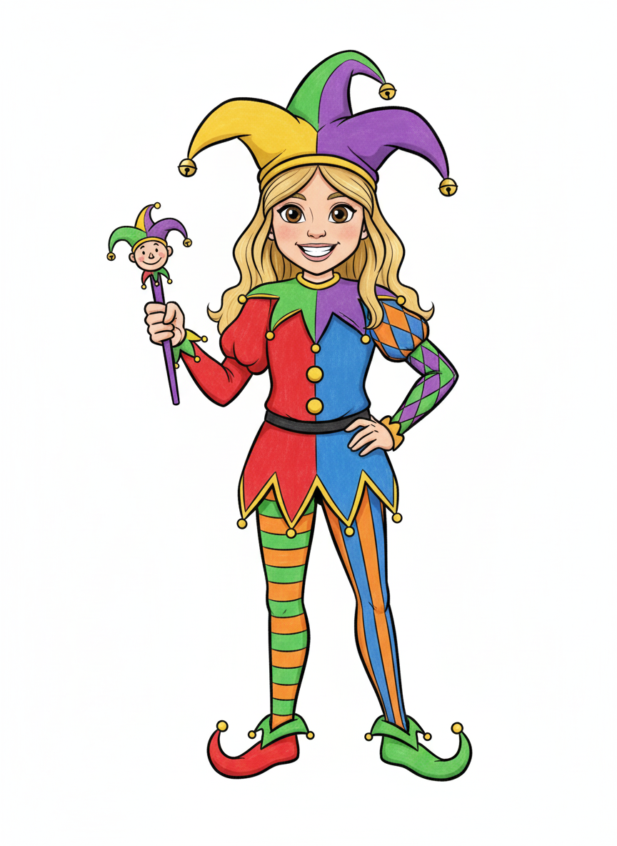 Merry Mary the Jester - Classic Coloring Book