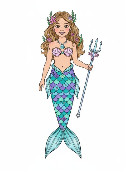 Mary's Magical Mermaid Adventure 🌊 - Classic Coloring Book