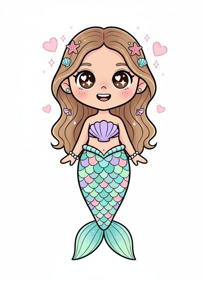 Mary's Magical Mermaid Adventure 🌊 - Kawaii Cute