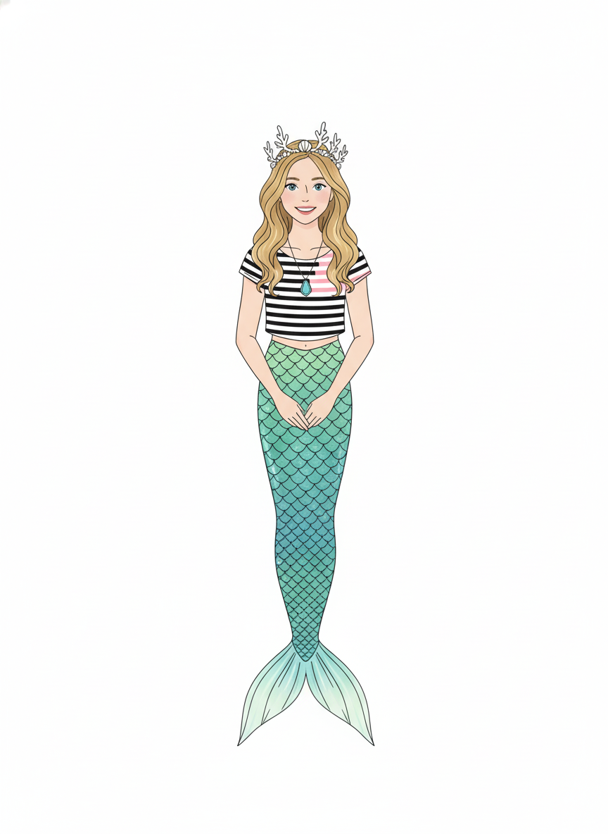 Mermaid Mary - Minimalist