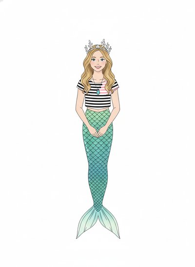 Mary's Magical Mermaid Adventure 🌊 - Minimalist