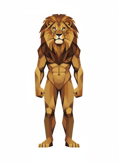 Mary Roars as a Lion 🦁 - Cubist Painting