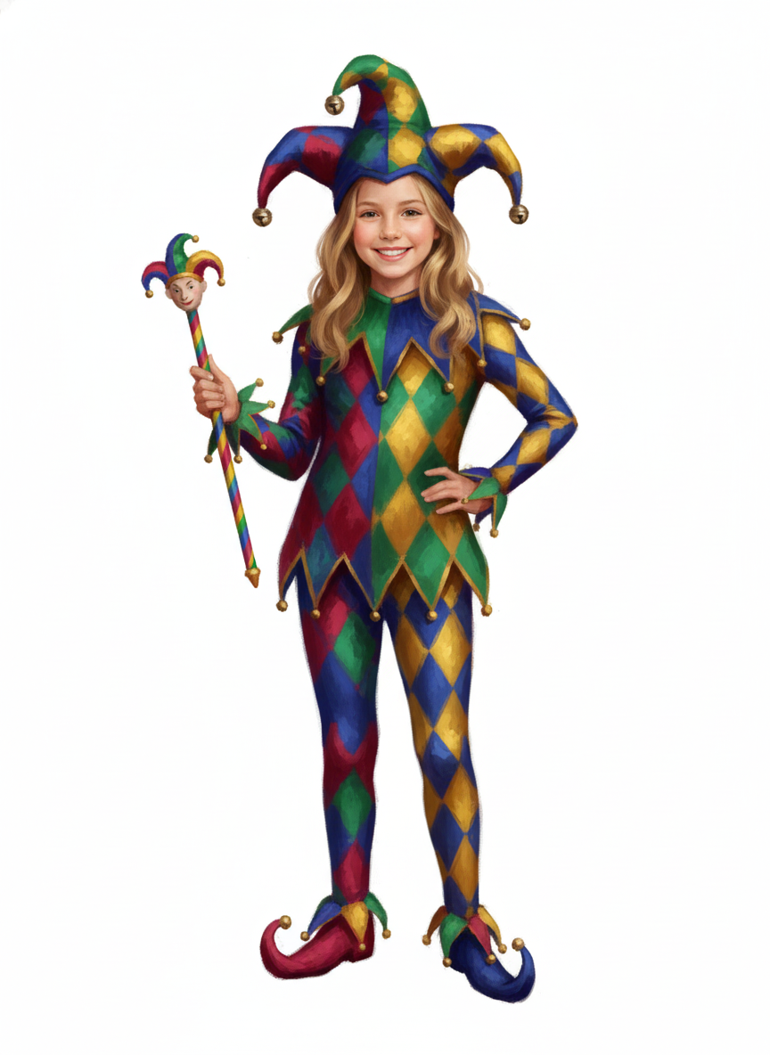 Merry Mary the Jester - Impressionist Painting