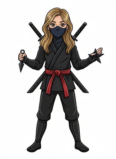 Mary's Ninja Adventure 🥷 - Classic Coloring Book