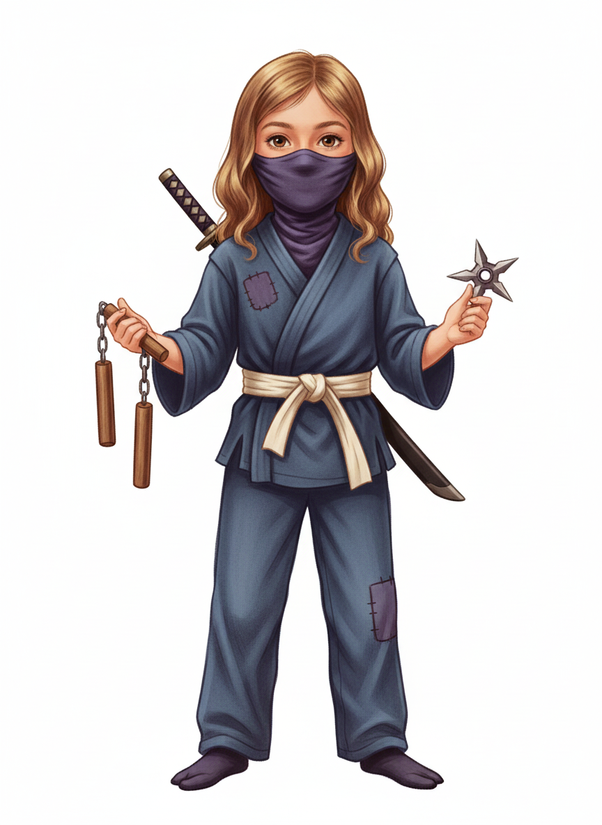 Mary the Ninja Warrior - Vintage Storybook